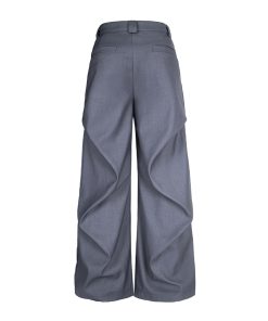 Pleated Straight Leg Pants for Women - High-Profile Three-Dimensional Casual Trendy Summer Trousers in American Style
