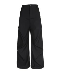 Pleated Straight Leg Pants for Women - High-Profile Three-Dimensional Casual Trendy Summer Trousers in American Style