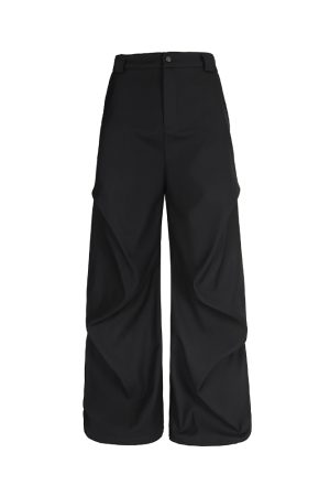 Pleated Straight Leg Pants for Women - High-Profile Three-Dimensional Casual Trendy Summer Trousers in American Style