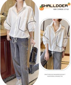 Plus Size Women's Puff Sleeve Blouse - Loose Fit Short Sleeve Top for Summer 2025, Trendy Casual Fashion Essential