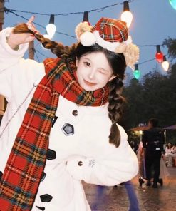 Plush Bear Ear Christmas Headband for Women - Cute Makeup and Face Washing Accessory for Autumn and Winter Amusement Park Photos