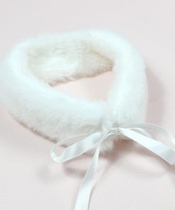 Plush Bunny Ear Headband and Velvet Collar Choker Necklace Set, Cute Sweet Girl Lolita Style for Christmas