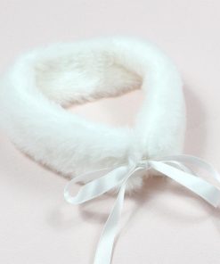 Plush Bunny Ear Headband and Velvet Collar Choker Necklace Set, Cute Sweet Girl Lolita Style for Christmas