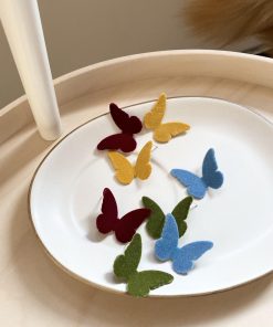 Plush Butterfly Velvet Stud Earrings for Women - High-End French Style Autumn Winter Accessories - Trendy Internet Celebrity Design