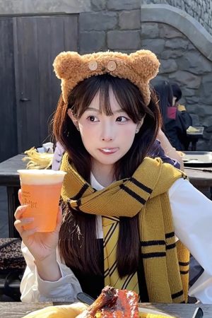 Plush Cartoon Bear Headband for Kids - Cute Face Washing Hairpin, Amusement Park Hair Accessories, Ideal for Photos and Fun