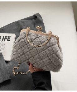 Plush Handheld Evening Bag - Versatile Chain Shoulder Crossbody for Spring & Summer 2025, Cute Small Bag for Women