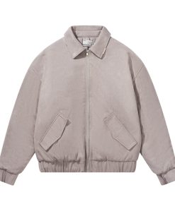 Plush Quilted MA1 Padded Jacket Coat with Stand Collar - Clean Fit, Trendy Outerwear for Y2K and Korean Style Fashion