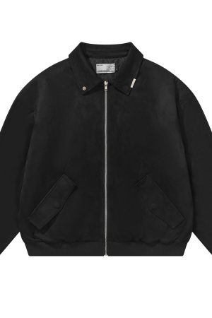 Plush Quilted MA1 Padded Jacket Coat with Stand Collar - Clean Fit, Trendy Outerwear for Y2K and Korean Style Fashion