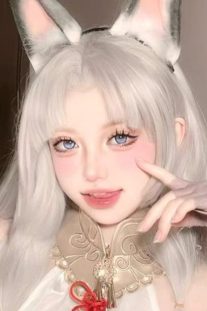 Plush Rabbit Ear Headband - Realistic 2D Animal Ears, Japanese Lolita JK Hair Accessory, Cute Christmas Headwear for Y2K Style