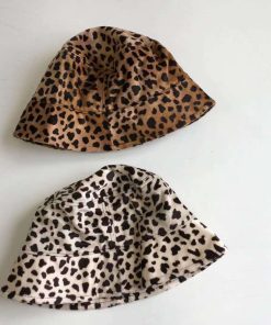 Plush Retro Leopard Print Bucket Hat - Fisherman Style, Autumn/Winter Fashion, Korean Style, 90s Inspired, Trendy Accessory