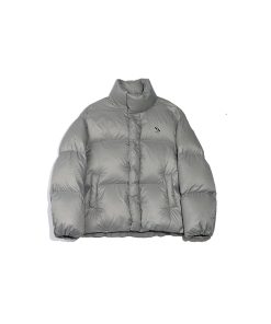 Puffed Down Jacket with Roaring Beast Logo, 90s Inspired Outerwear, Trendy Winter Coat for Street Style and Urban Fashion