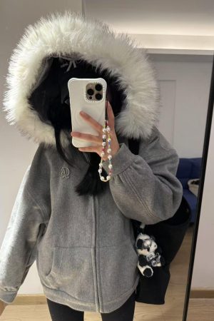 Pumpkin High-End Woolen Coat for Women with Heavy Fur Collar, Hooded Slim-Fit Cardigan Jacket, Trendy Outerwear
