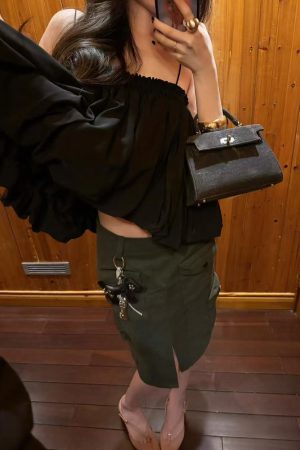 Pumpkin Korean Style Retro Sleeveless Spicy Girl Strapless Top â€“ Loose Fit Women's Fashion