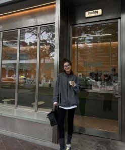 Pumpkin Orange Casual Loose Fleece Thick Jacket with Zipper - Cozy Autumn Winter Hoodie Outerwear for 2025 Y2K Style