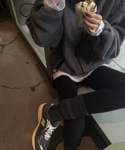 Pumpkin Orange Casual Loose Fleece Thick Jacket with Zipper - Cozy Autumn Winter Hoodie Outerwear for 2025 Y2K Style