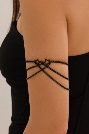 Punk Style Ethnic Open Chain Bracelet - Adjustable Women's Arm Jewelry - European American Cross-Border Accessories