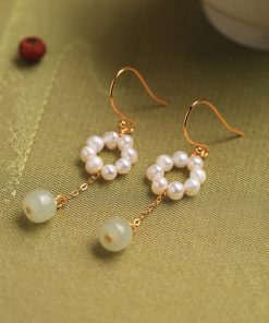 Pure Silver Freshwater Pearl Tassel Earrings for Women - Exquisite Long Ancient Style Jewelry, High-End Fashion Statement