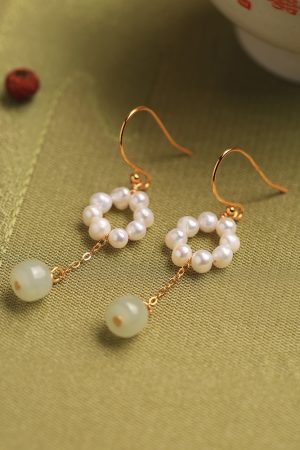 Pure Silver Freshwater Pearl Tassel Earrings for Women - Exquisite Long Ancient Style Jewelry, High-End Fashion Statement