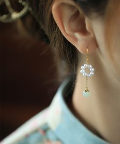 Pure Silver Freshwater Pearl Tassel Earrings for Women - Exquisite Long Ancient Style Jewelry, High-End Fashion Statement