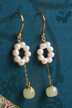 Pure Silver Freshwater Pearl Tassel Earrings for Women - Exquisite Long Ancient Style Jewelry, High-End Fashion Statement