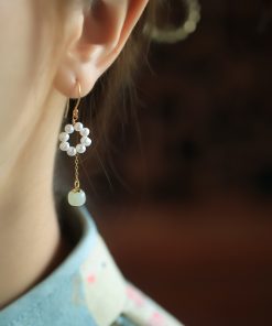 Pure Silver Freshwater Pearl Tassel Earrings for Women - Exquisite Long Ancient Style Jewelry, High-End Fashion Statement