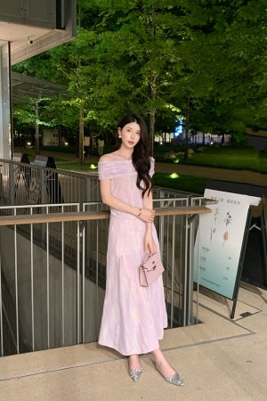 Purple Knitted Shirt and Skirt Fashion Set for Women - Slim Fit Elegant Summer Style, Y2K Aesthetic