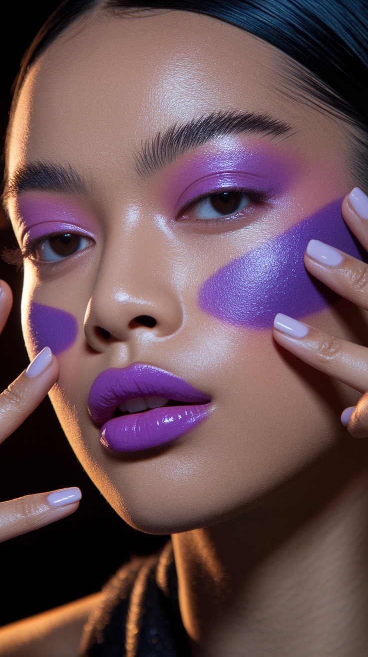 Creating Stunning Looks with Purple Blush Make Up outfit idea