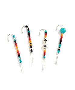 Rainbow Ear Cuffs for Women - Pearl Letter Bead Earrings, No Piercing Required, European & American Style Jewelry