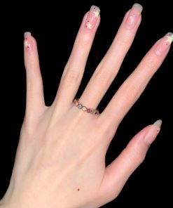 Rainbow Gemstone Ring for Women - Trendy Niche Design, 2025 Style, Sweet Cool High-End Accessory