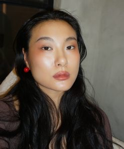 Red Agate Simple Round Ball Stud Earrings for Women - Versatile Fashion Jewelry for Commuting and Everyday Wear