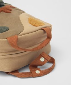 red knit sweater style, Urban Winter Outfits - Dinosaur Mini Backpack