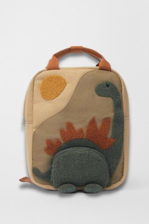 red knit sweater style, Urban Winter Outfits - Dinosaur Mini Backpack