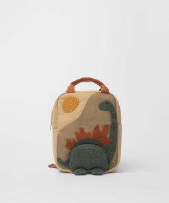 red knit sweater style, Urban Winter Outfits - Dinosaur Mini Backpack