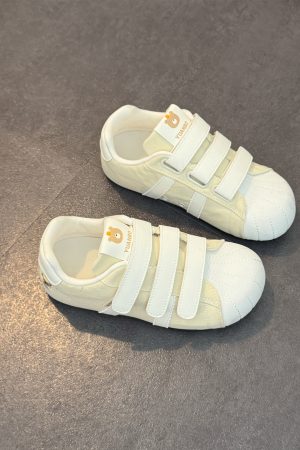 Red Velcro Breathable Women's Training Shoes - Summer 2025 Thick-Soled Casual Sneakers for Versatile Style and Comfort