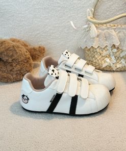 Red Velcro Breathable Women's Training Shoes - Summer 2025 Thick-Soled Casual Sneakers for Versatile Style and Comfort