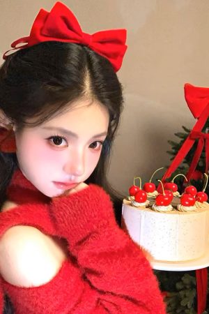 Red Velvet Bow Hair Clip for Women - High-End Princess Hairpin, White-Enhancing Top Clip, Elegant Hair Accessory
