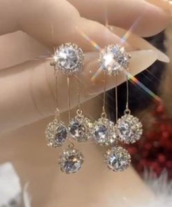 Red Zircon Two-Wear Earrings for Women - Light Luxury High-End Studs, Versatile Ear Accessories for 2025 New Year Style