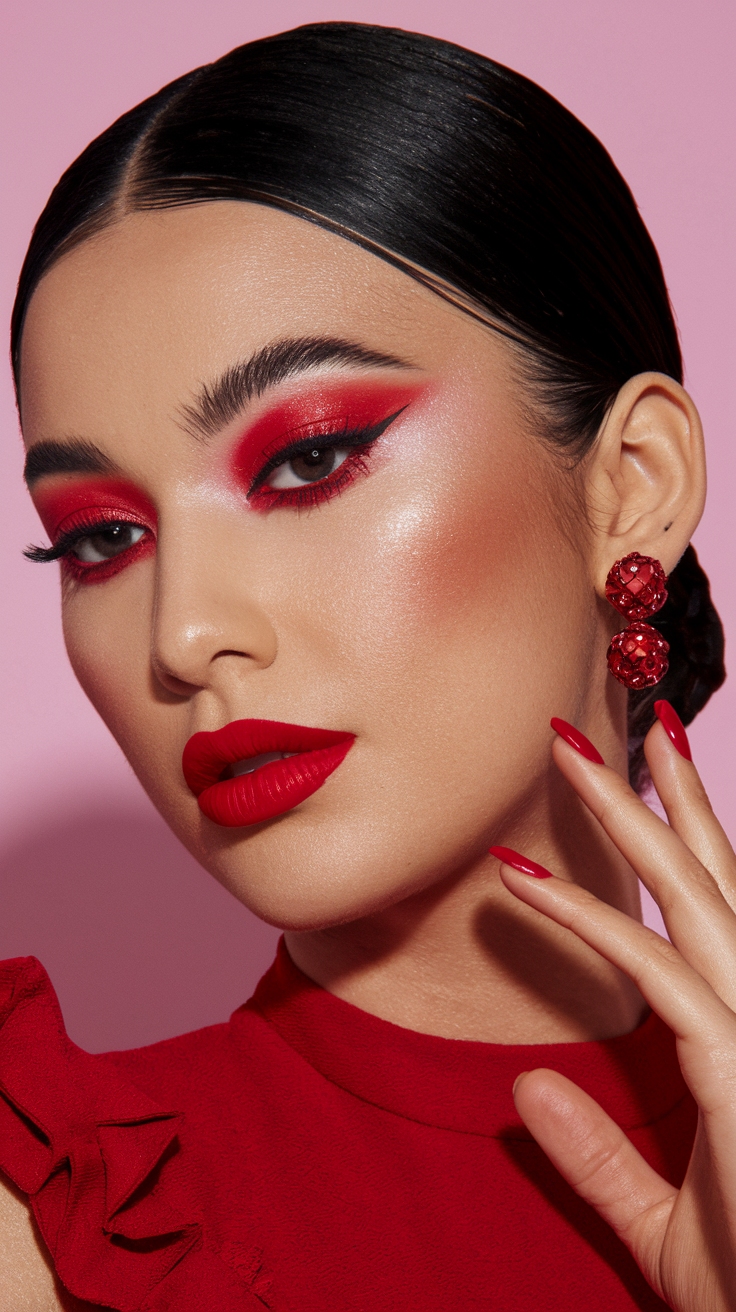 Red Dress Makeup: Tips to Enhance Your Look outfit idea
