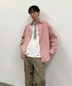 Relaxed Fit Long Sleeve Shirt with Roaring Beast Design - Fall/Winter 2025 Casual Style, Trendy Streetwear, Y2K Vibe