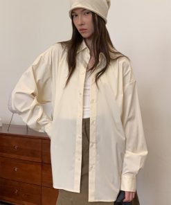 Relaxed Fit Long Sleeve Shirt with Roaring Beast Design - Fall/Winter 2025 Casual Style, Trendy Streetwear, Y2K Vibe