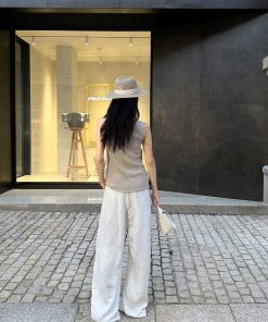 Relaxed Old Money Linen Blend Wide Leg Loose Pants - Chic 90s Inspired Fashion for Effortless Style