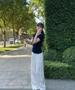 Relaxed Old Money Linen Blend Wide Leg Loose Pants - Chic 90s Inspired Fashion for Effortless Style