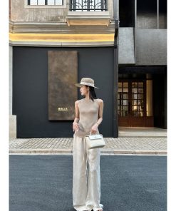 Relaxed Old Money Linen Blend Wide Leg Loose Pants - Chic 90s Inspired Fashion for Effortless Style