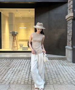 Relaxed Old Money Linen Blend Wide Leg Loose Pants - Chic 90s Inspired Fashion for Effortless Style