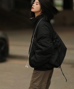 Retro American Reversible Thick Stand-Collar Cotton Jacket for Men and Women | Vintage Winter Loose Couple Coat Trend