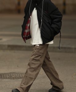 Retro American Reversible Thick Stand-Collar Cotton Jacket for Men and Women | Vintage Winter Loose Couple Coat Trend