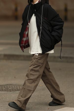 Retro American Reversible Thick Stand-Collar Cotton Jacket for Men and Women | Vintage Winter Loose Couple Coat Trend
