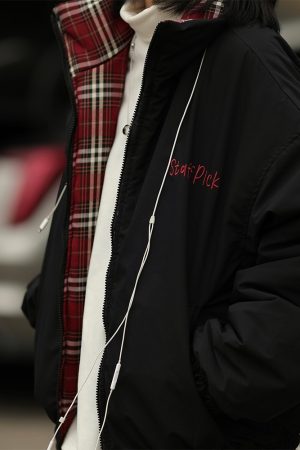 Retro American Reversible Thick Stand-Collar Cotton Jacket for Men and Women | Vintage Winter Loose Couple Coat Trend
