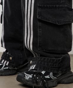 Retro American Street Wide-Leg Jeans with Pocket - Washed Vintage Style for a Trendy 90s Look