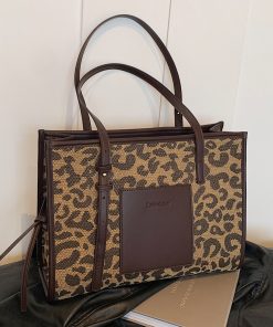 Retro Bird Check Large Capacity Shoulder Bag for Women - French Commuter Underarm Handbag - Summer Fashion 2025